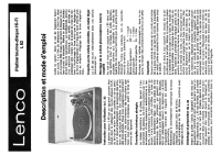 Lenco L82 - Owners Manual-fr